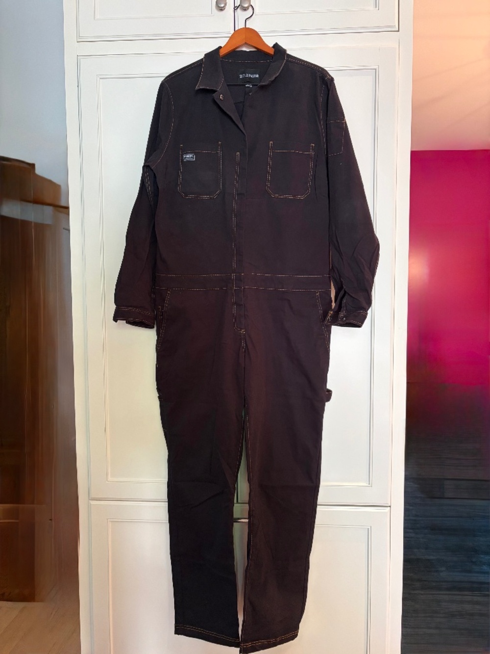 Wildfang Black Workwear Coveralls Utility Jumpsuit XL Tall
